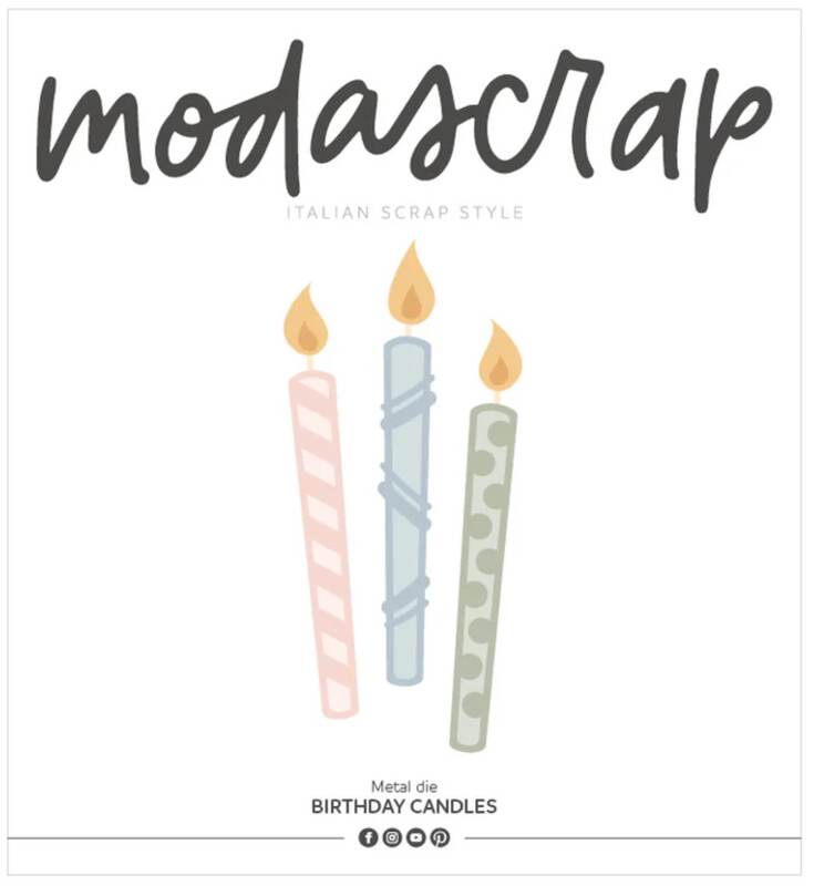 Vyřezávací šablony MODA SCRAP - narozeninové svíčky - sada 7 ks