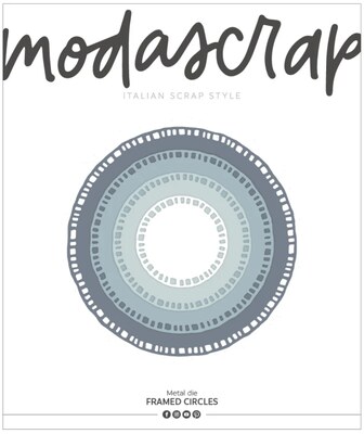Vyřezávací šablony MODA SCRAP - kruh s prosekaným lemem - sada 4 ks Vyřezávací šablony MODA SCRAP - kruh s prosekaným lemem - sada 4 ks