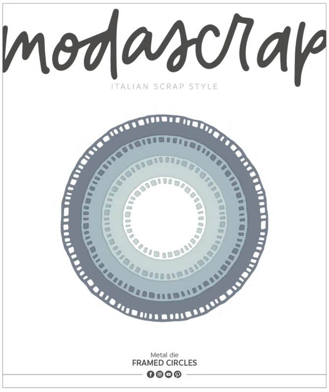 Vyřezávací šablony MODA SCRAP - kruh s prosekaným lemem - sada 4 ks