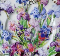 Průhledné samolepky "fialové kosatce" - sada 20 ks