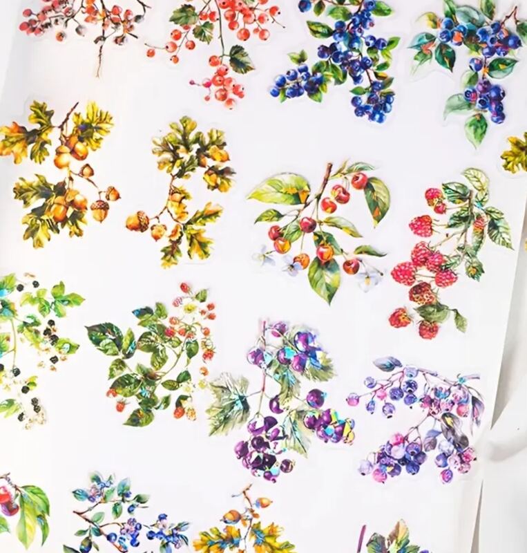 Průhledné samolepky "plody ovoce"