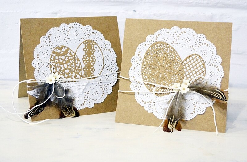 Vyřezávací šablony dpCraft - krajková velikonoční vajíčka - sada 4 ks