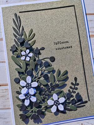 Přání ruční výroba - Kondolence 2 - 1 ks