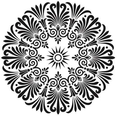 Plastová šablona CADENCE XL - rozeta rokail - 1 ks