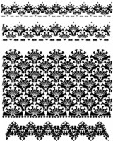 Plastová šablona CADENCE XL - krajkové bordury - 1 ks