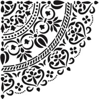 Plastová šablona CADENCE XL - čtvrtinová mandala - 1 ks