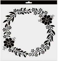 Plastová šablona XL Aladine - květinový věnec - 1 ks