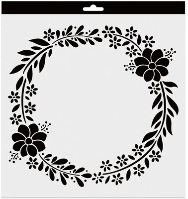 Plastová šablona XL Aladine - květinový věnec - 1 ks