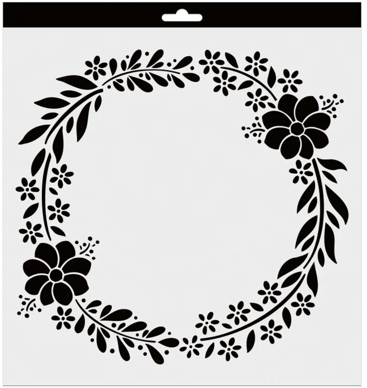 Plastová šablona XL Aladine - květinový věnec - 1 ks