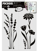 Plastová šablona Aladine - levandule a květiny - 1 ks