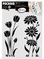 Plastová šablona Aladine - tulipán a kopretina - 1 ks