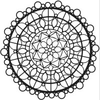 Plastová šablona TCW - velká krajková mandala - 1 ks