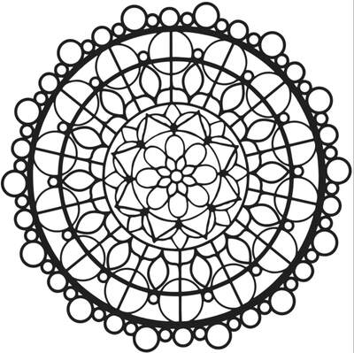 Plastová šablona TCW - velká krajková mandala - 1 ks