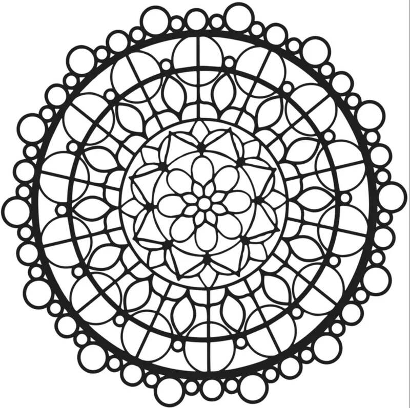 Plastová šablona TCW - velká krajková mandala - 1 ks