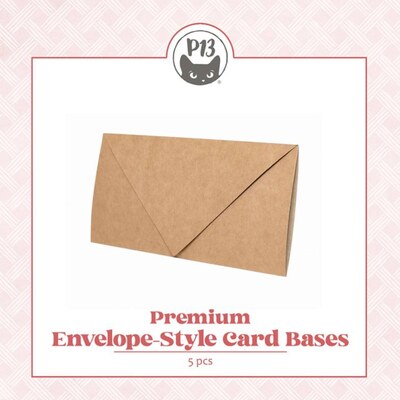 Základy přání s obálkami - Envelope-style; kraft - 5 ks