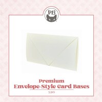 Základy přání s obálkami - Envelope-style; ivory - 5 ks