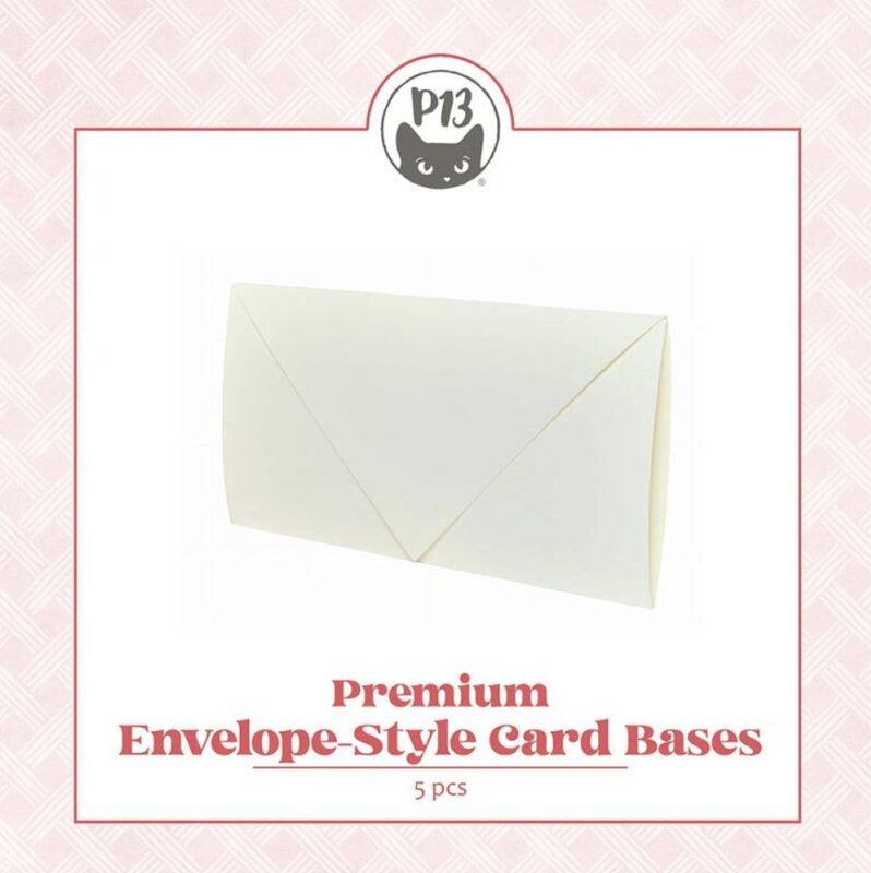 Základy přání s obálkami - Envelope-style; ivory - 5 ks
