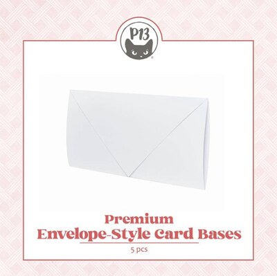 Základy přání s obálkami - Envelope-style; bílý - 5 ks