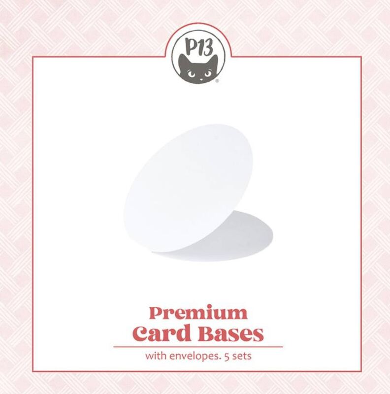 Základy přání s obálkami - tvar kruhu; bílý - 5 ks