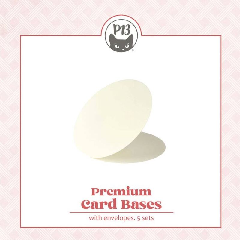 Základy přání s obálkami - tvar kruhu; ivory - 5 ks