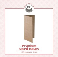 Základy přání s obálkami - velikost DL; kraft - 10 ks