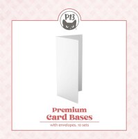 Základy přání s obálkami - velikost DL; bílý - 10 ks