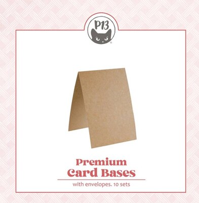 Základy přání s obálkami - velikost A6 s horním hřbetem; kraft - 10 ks