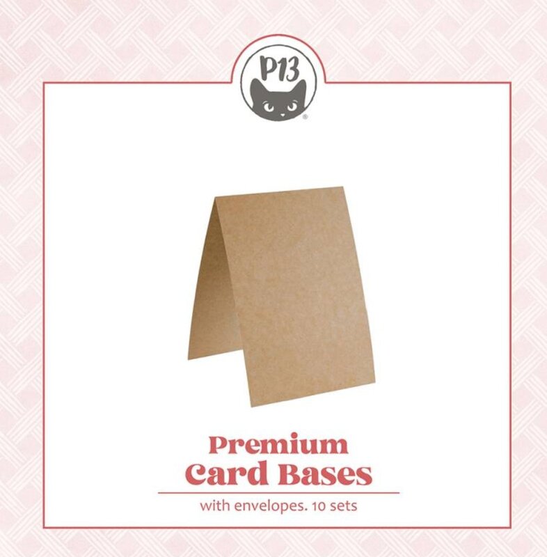 Základy přání s obálkami - velikost A6 s horním hřbetem; kraft - 10 ks