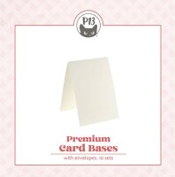 Základy přání s obálkami - velikost A6 s horním hřbetem; ivory - 10 ks