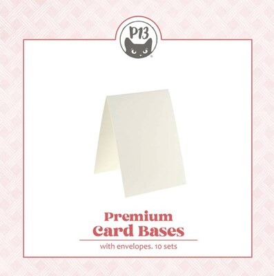 Základy přání s obálkami - velikost A6 s horním hřbetem; ivory - 10 ks