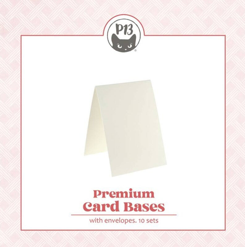 Základy přání s obálkami - velikost A6 s horním hřbetem; ivory - 10 ks