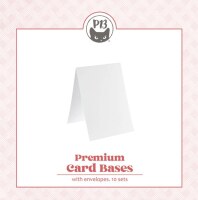 Základy přání s obálkami - velikost A6 s horním hřbetem; bílý - 10 ks