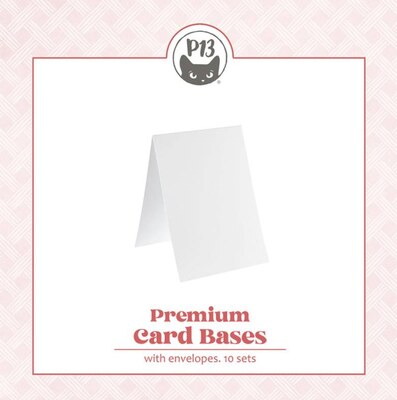 Základy přání s obálkami - velikost A6 s horním hřbetem; bílý - 10 ks