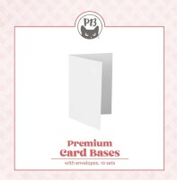 Základy přání s obálkami - velikost A6 s bočním hřbetem; bílý - 10 ks