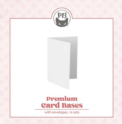 Základy přání s obálkami - velikost A6 s bočním hřbetem; bílý - 10 ks