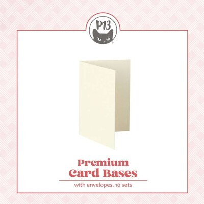 Základy přání s obálkami - velikost A6 s bočním hřbetem; ivory - 10 ks