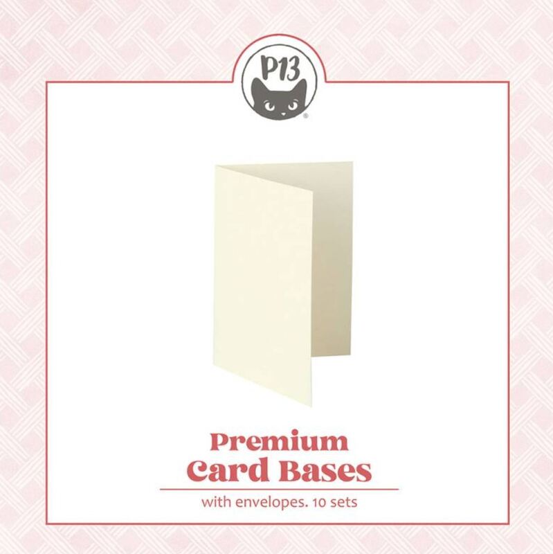 Základy přání s obálkami - velikost A6 s bočním hřbetem; ivory - 10 ks