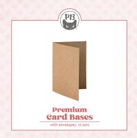 Základy přání s obálkami - velikost A6 s bočním hřbetem; kraft - 10 ks