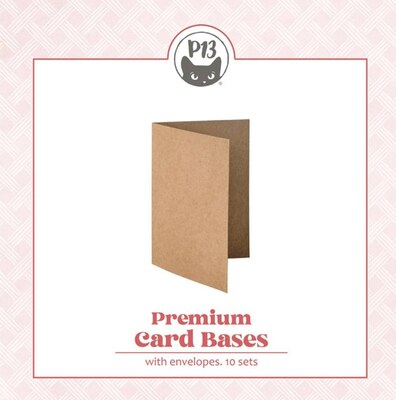 Základy přání s obálkami - velikost A6 s bočním hřbetem; kraft - 10 ks