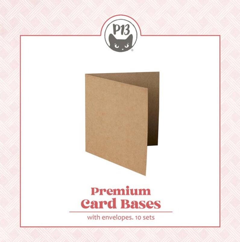 Základy přání s obálkami - velikost čtverce; kraft - 10 ks