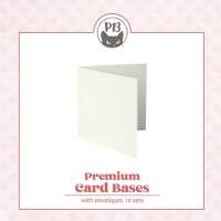 Základy přání s obálkami - velikost čtverce; ivory - 10 ks