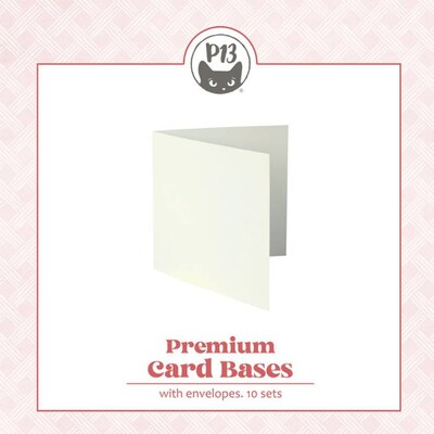 Základy přání s obálkami - velikost čtverce; ivory - 10 ks