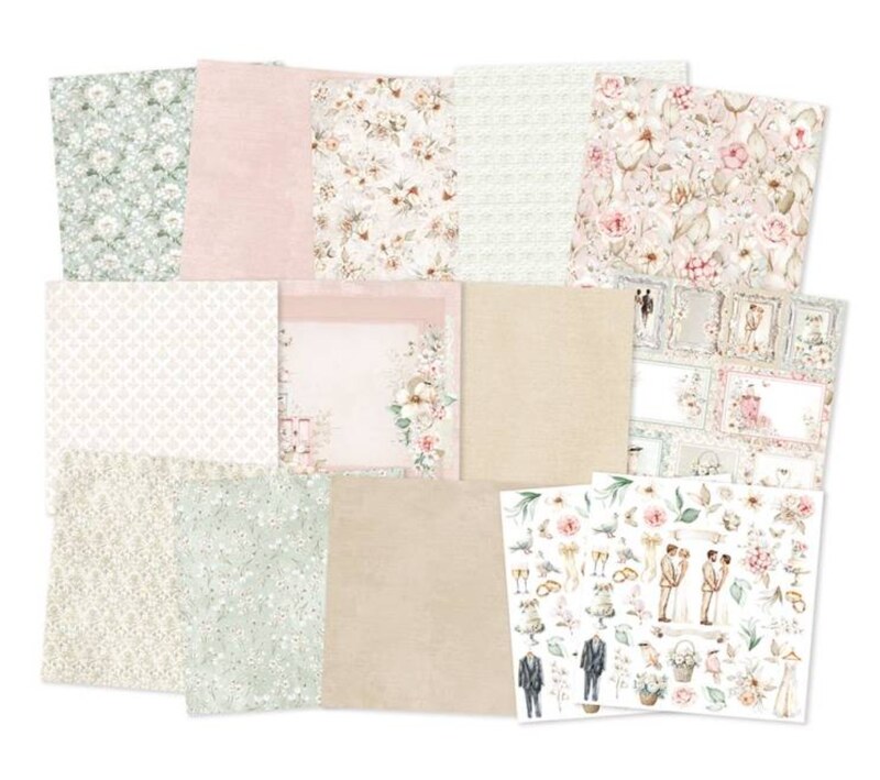 Sada scrapbookových oboustranně potištěných papírů P13 12x12" - Beautiful Moments - sada 12 listů