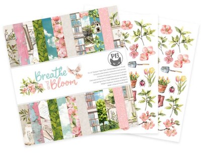 Sada scrapbookových oboustranně potištěných papírů P13 12x12" - Breathe and Bloom - sada 12 listů