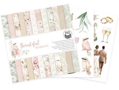 Sada scrapbookových oboustranně potištěných papírů P13 6x6" - Beautiful Moments - sada 12 listů