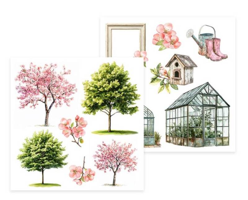 Sada scrapbookových oboustranně potištěných papírů P13 6x6" - Breathe and Bloom - sada 12 listů