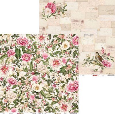 Potištěný papír 12x12" P13 Dear Love 04 - 1 list