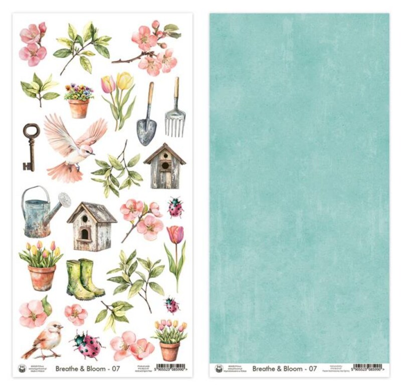 Potištěný papír na vystřihování P13 - Breathe and Bloom - 1 list