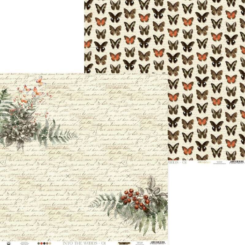 Potištěný papír 12x12" P13 Into the Woods 01 - 1 list