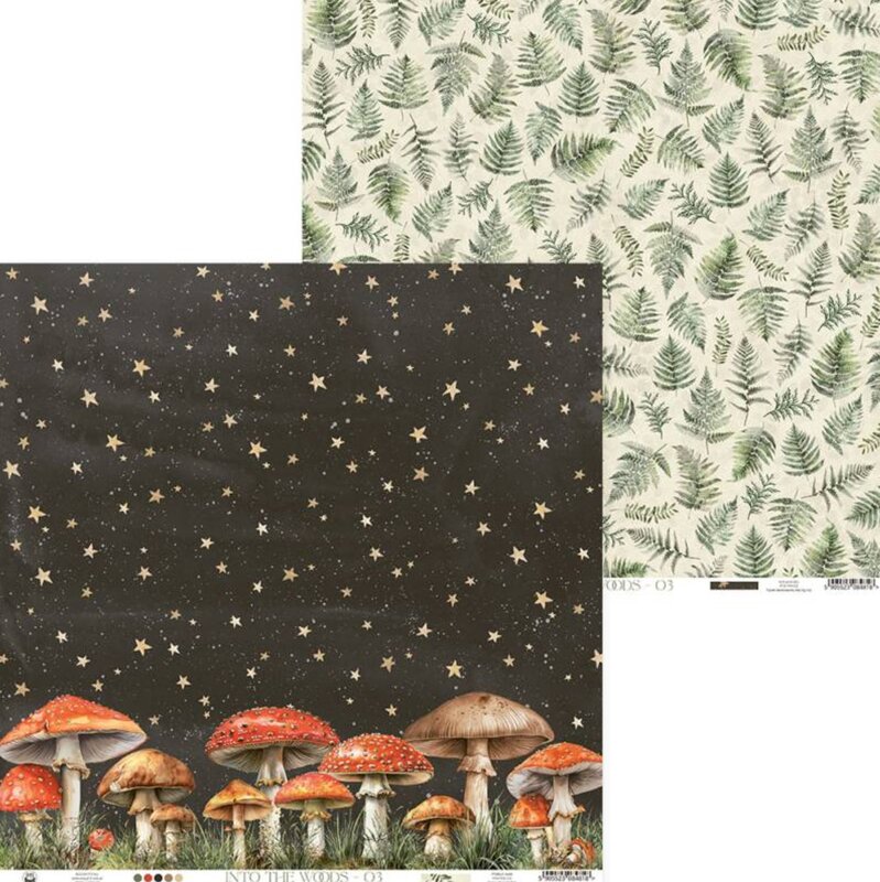 Potištěný papír 12x12" P13 Into the Woods 03 - 1 list